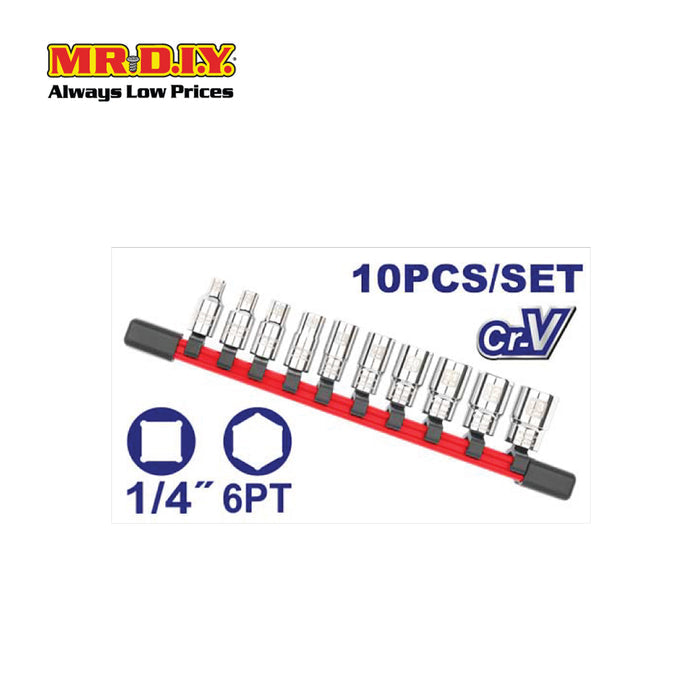 EMTOP 1/4 Inch Socket Set ESKT14103 (10pcs)