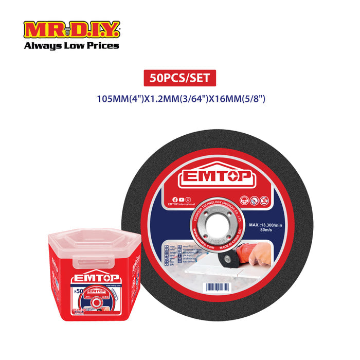 EMTOP Abrasive Metal Cutting Disc Set EACD1010550