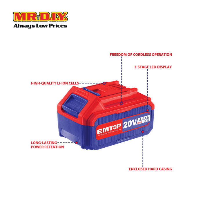 EMTOP Lithium-Ion Battery Pack 4.0Ah EBPK2002