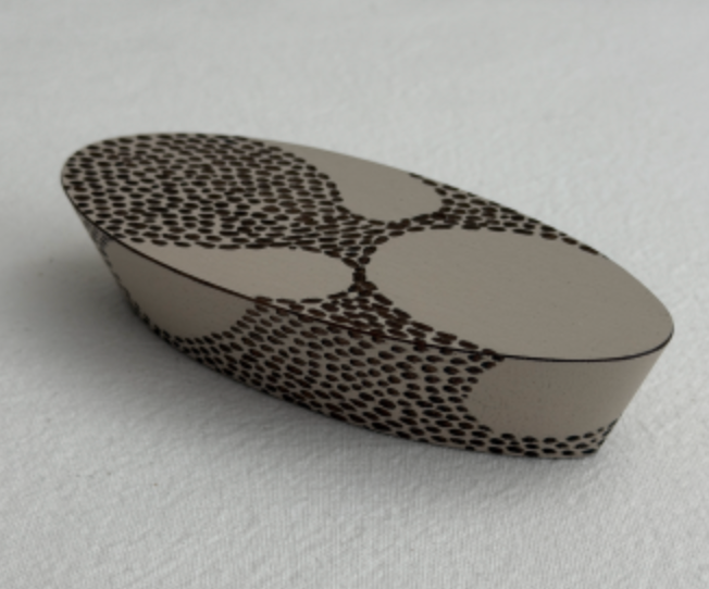 Extra Small Flat Tray (Truffle with Dots)