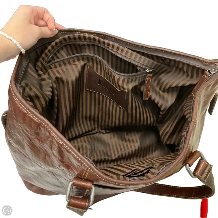 Handbag Leather By Cma, Size: Medium
