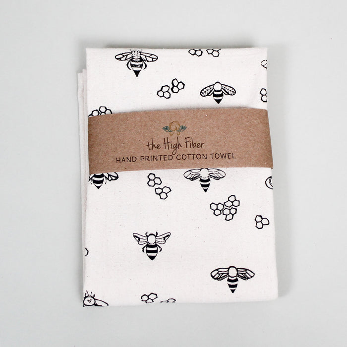 Bees - Black on Natural