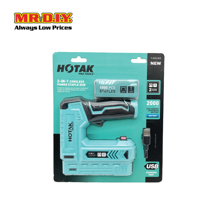 HOTAK Cordless Rechargeable USB Staple Gun 2 in 1 YJSG-500  (2000mAh)
