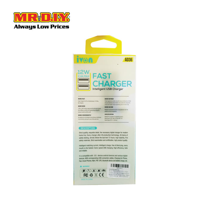 IVON 2.4A Fast Charger (12W)