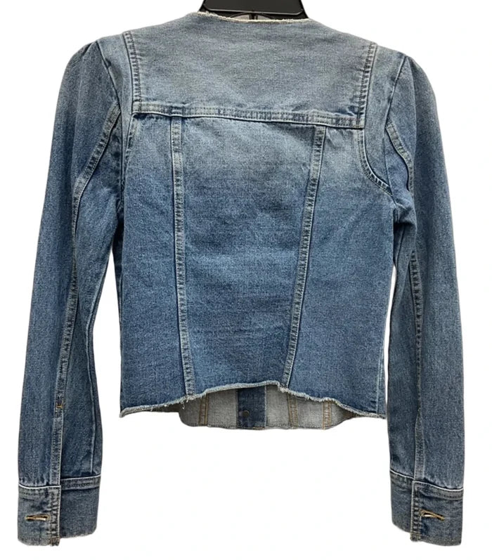Jacket Denim By Joie In Blue Denim, Size: Xxs