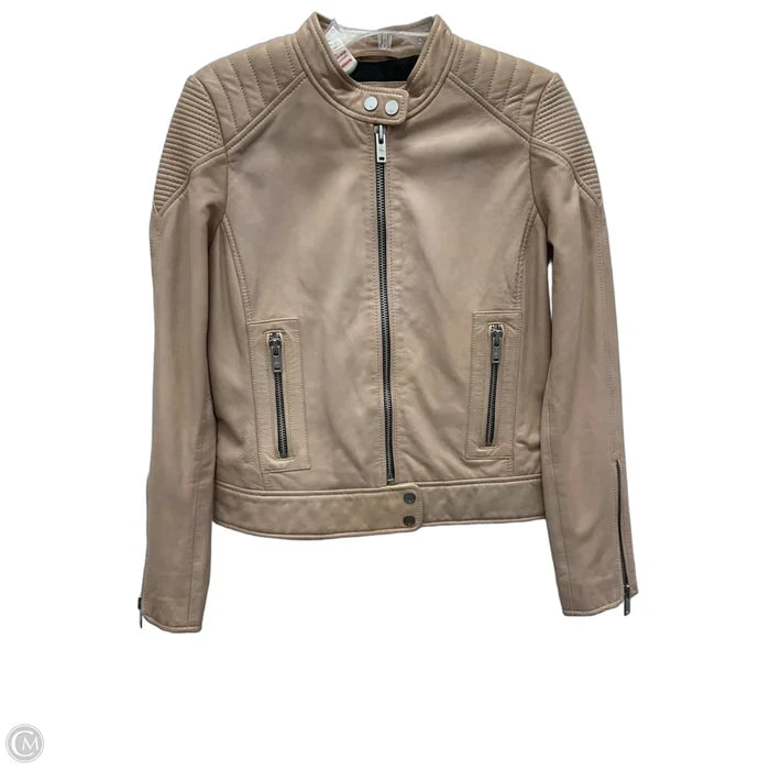 Jacket Moto Leather By 7 For All Mankind In Pink, Size: M