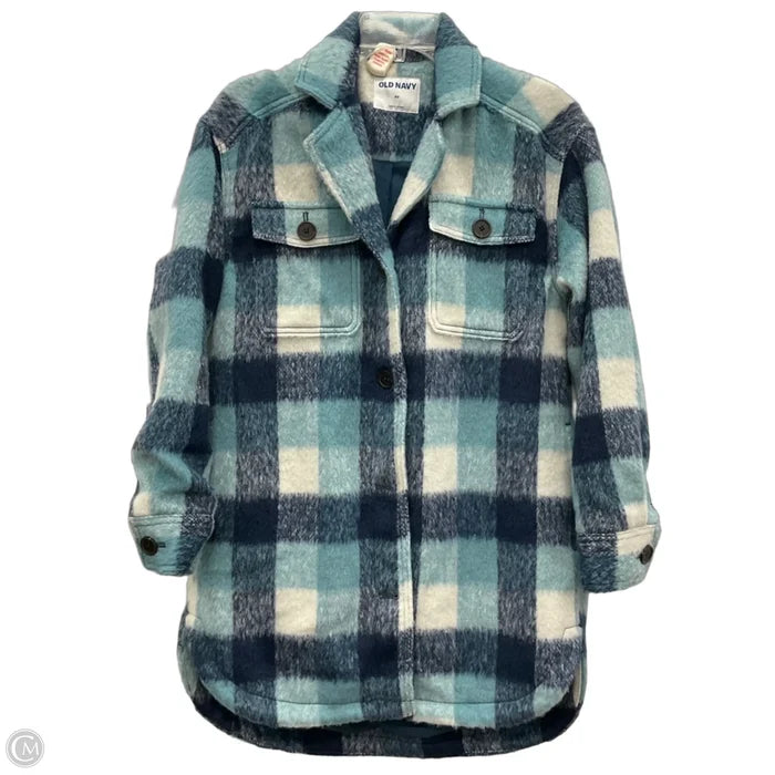 Jacket Shirt By Old Navy In Plaid Pattern, Size: Xs