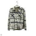 Jacket Shirt By Sage In Plaid Pattern, Size: M