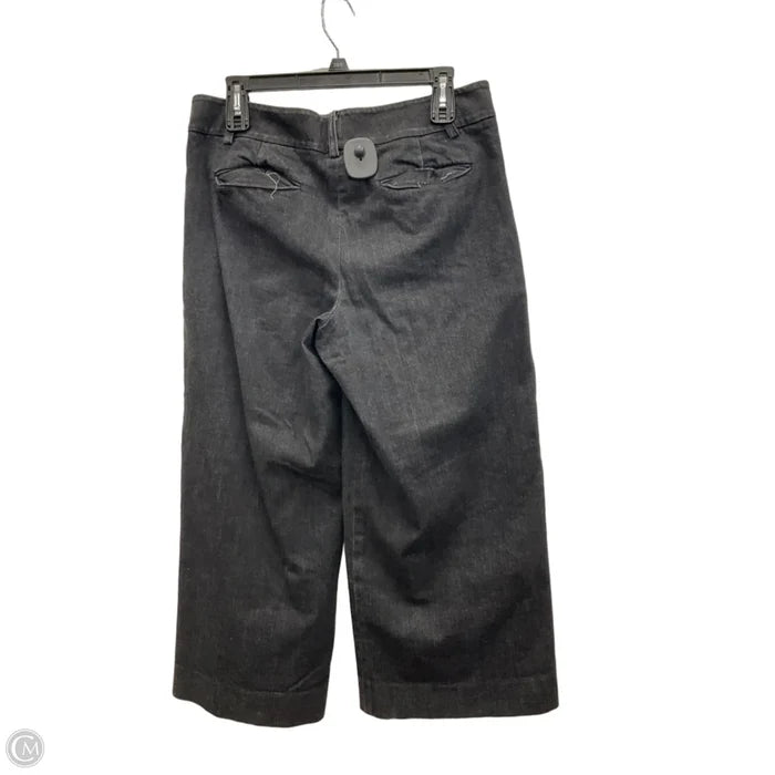Jeans Cropped By Dkny In Black Denim, Size: 8