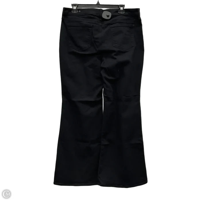 Jeans Flared By Chicos In Black, Size: L