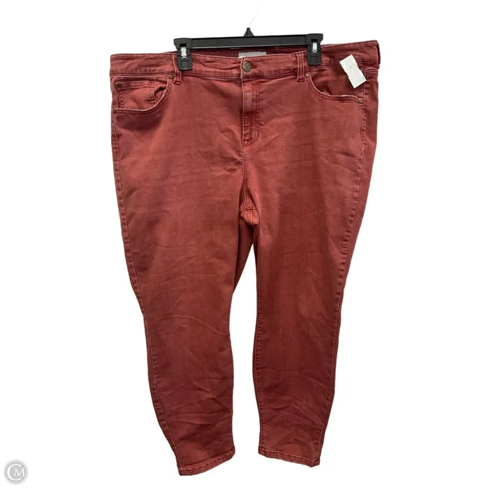 Jeans Skinny By Cmb In Red Denim, Size: 22