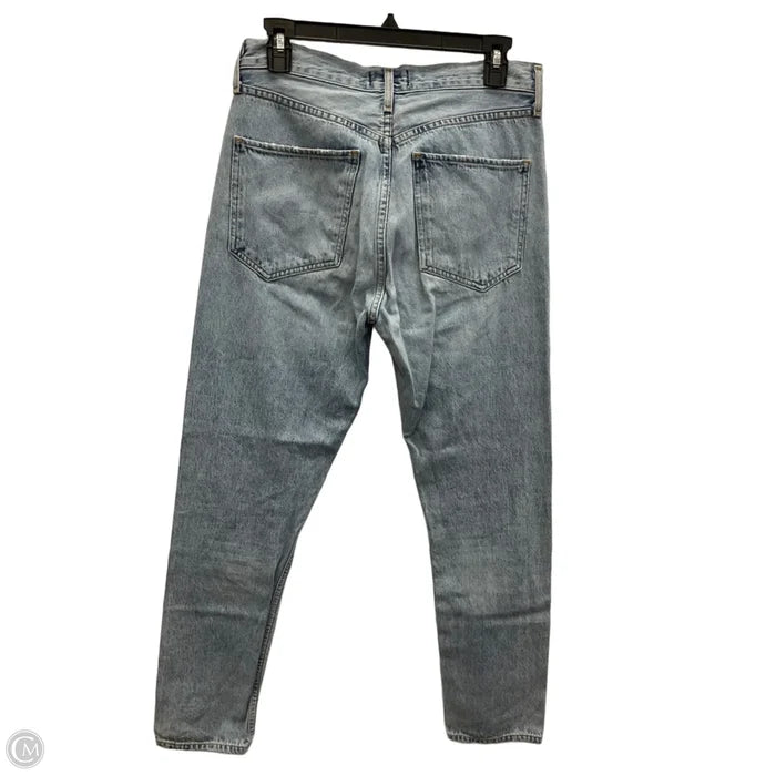 Jeans Straight By Agolde In Blue Denim, Size: 4
