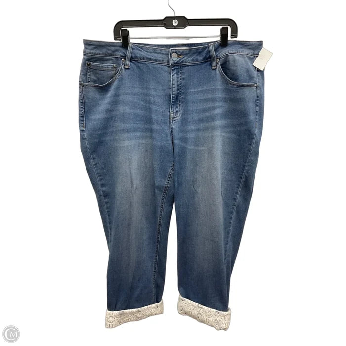 Jeans Straight By Lane Bryant In Blue Denim, Size: 22