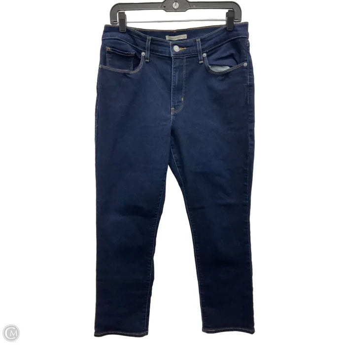 Jeans Straight By Levis In Blue, Size: 12