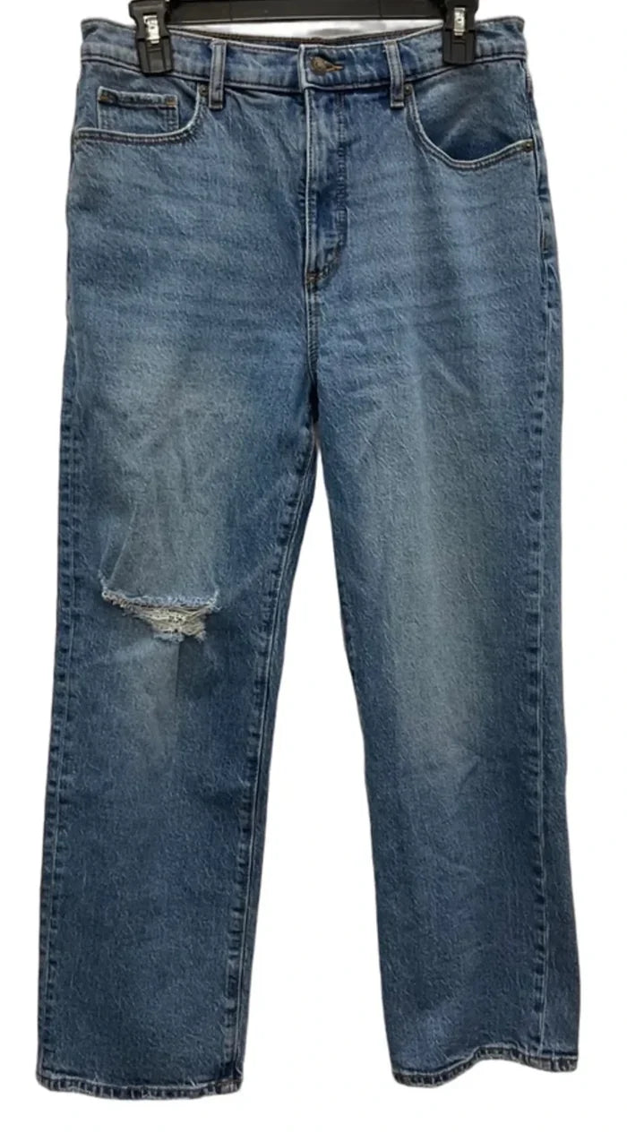 Jeans Straight By Loft In Blue Denim, Size: 6
