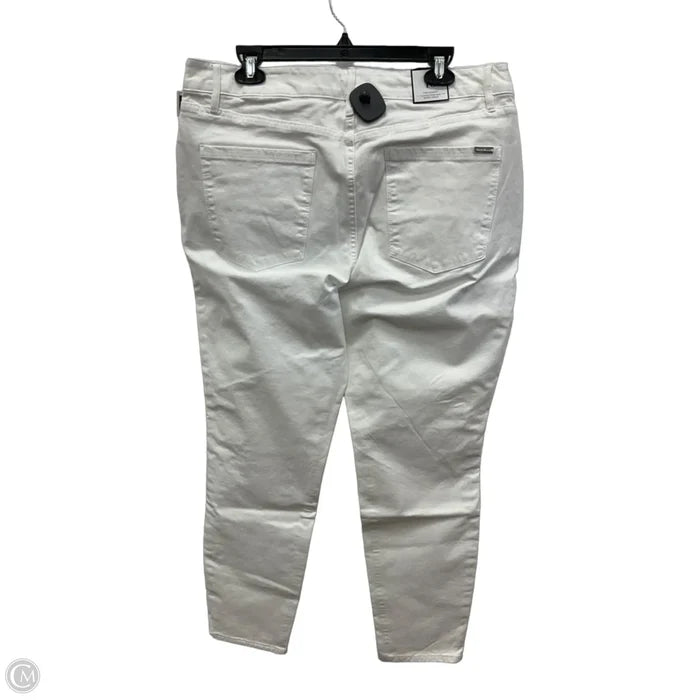 Jeans Straight By White House Black Market In White Denim, Size: 16