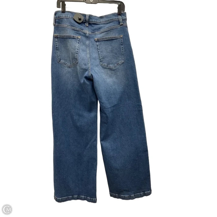 Jeans Wide Leg By Gap In Blue Denim, Size: 8
