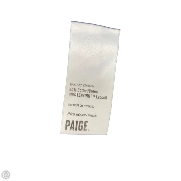 Jeans Wide Leg By Paige In Blue Denim, Size: 8