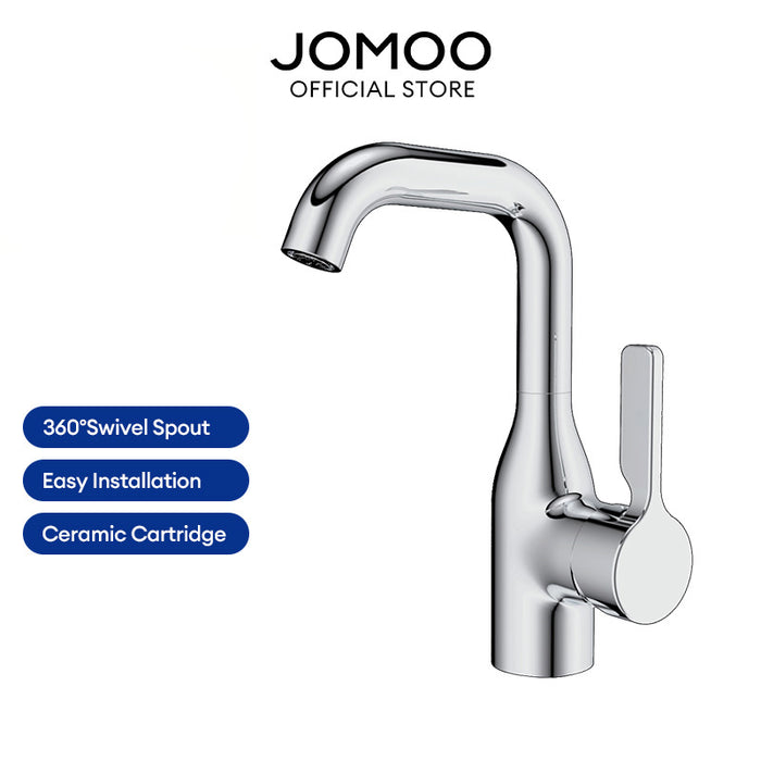 JOMOO Hot and Cold Basin Faucet Bathroom Faucet 32261 360Â° Swivel KEROX Ceramic  Valve Water Tap