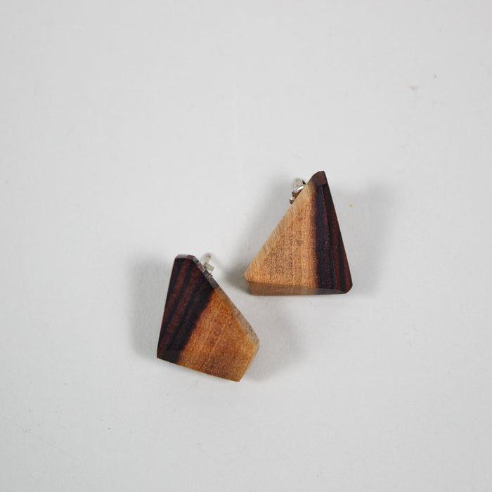King Wood Stud Earrings