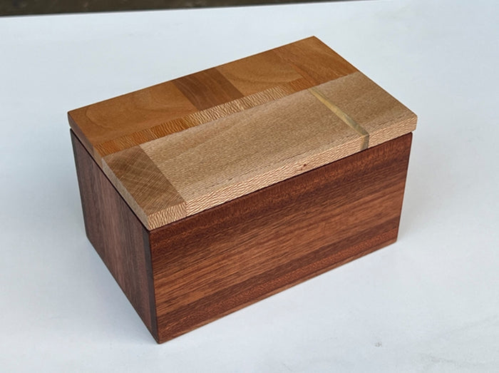 Large Box Mixed Wood with Flat Lid - 626-15