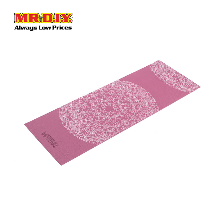 LIVEUP Sports Printing PVC Yoga Mat - Red (173cm) LS3231C