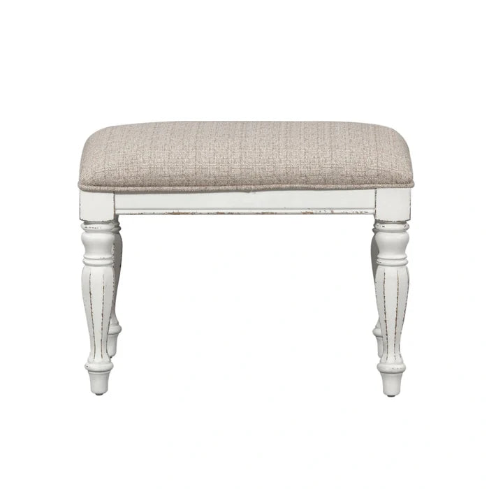 Magnolia Manor Accent Bench in Antique White image