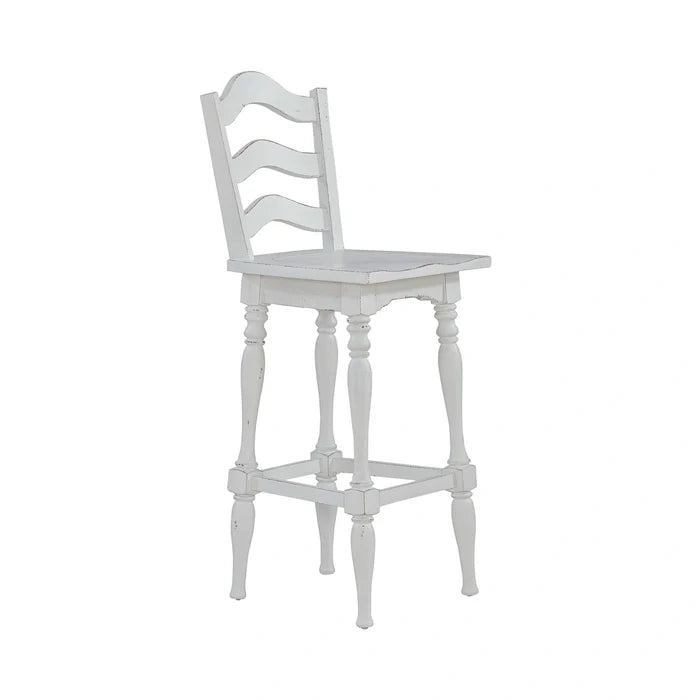 Magnolia Manor Ladderback Swivel Bar Stool image