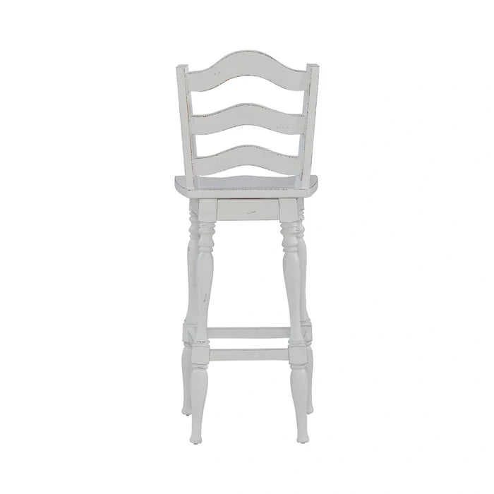 Magnolia Manor Ladderback Swivel Bar Stool image