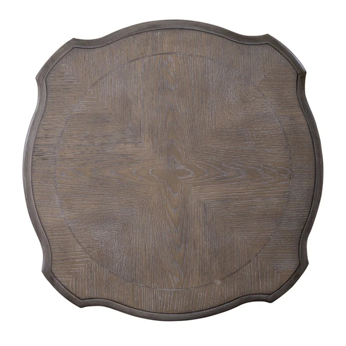Magnolia Manor Round Accent Table in Antique White Base w/ Weathered Bark Tops image