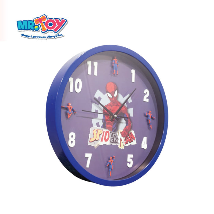MARVEL Spider-Man 3D Wall Clock Blue (30cm x 30cm x 4.2cm)