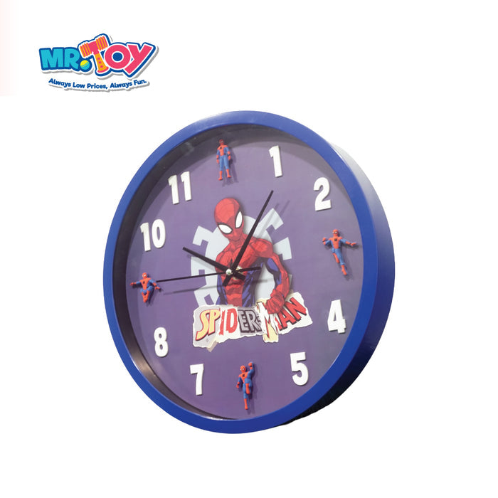 MARVEL Spider-Man 3D Wall Clock Blue (30cm x 30cm x 4.2cm)