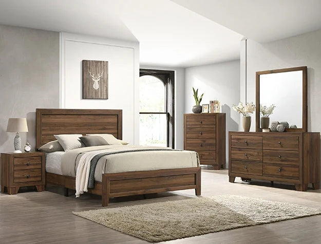 Crown Mark Millie Twin Panel Bed in Brown Cherry image
