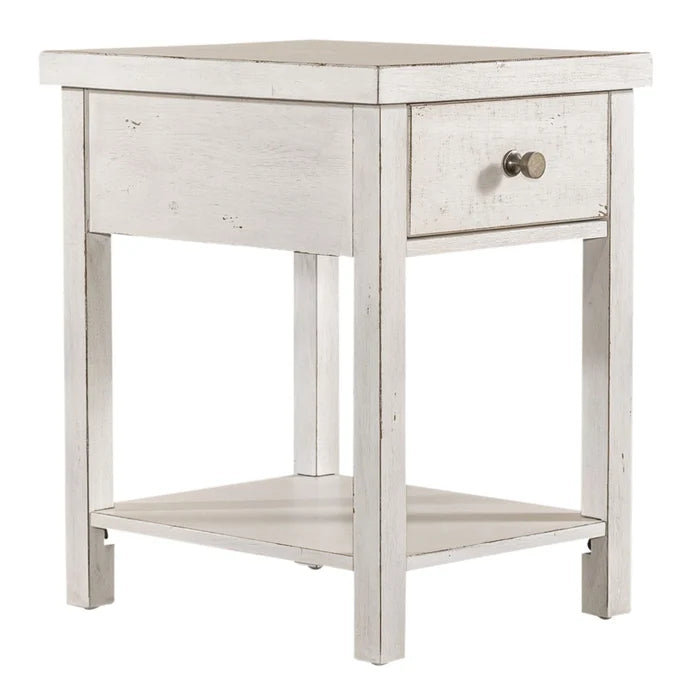 Modern Farmhouse Drawer Chair Side Table image