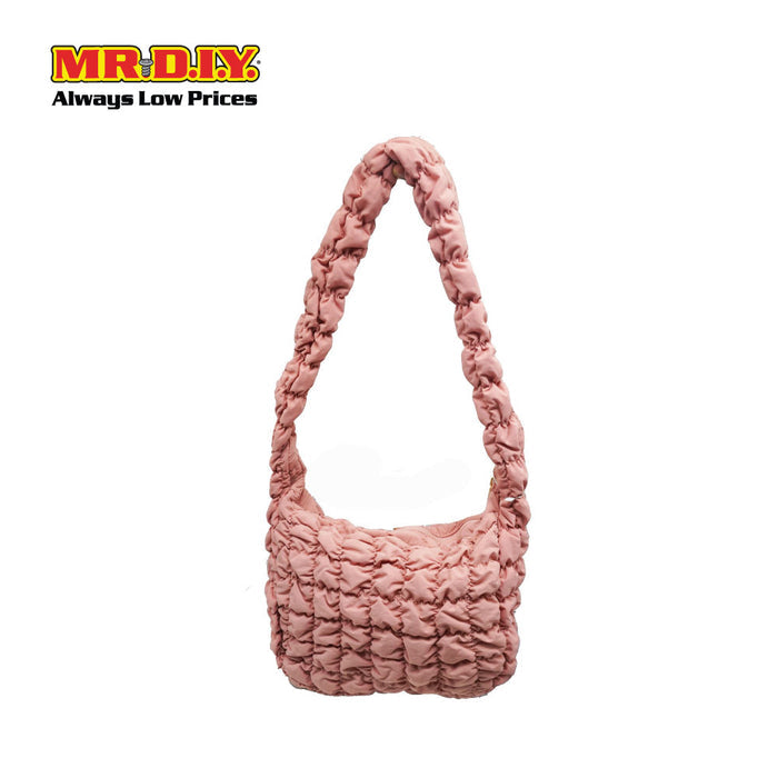 (MR. DIY) Quilted Puffer Crossbody Sling Bag -  LIGHT PINK - Color Series