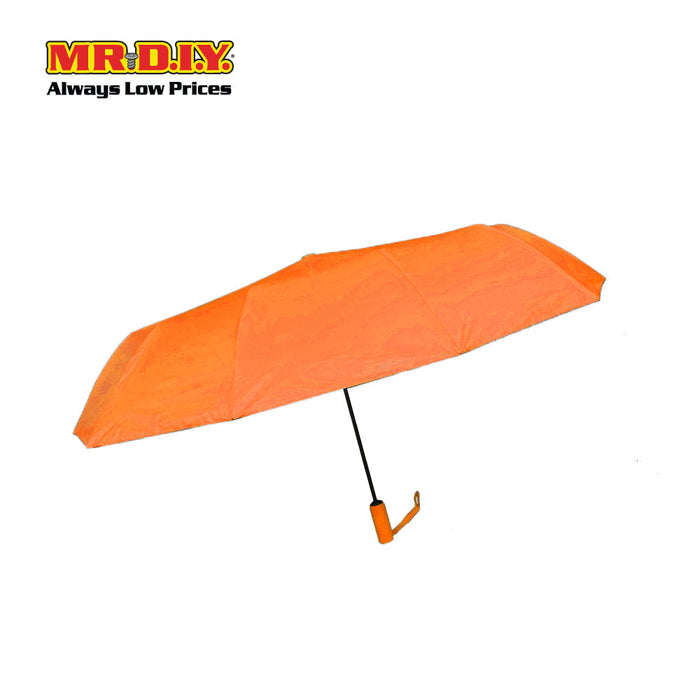 (MR.DIY) 12 Ribs Automatic Folding Large Umbrella - Orange - Color Series
