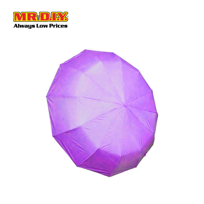 (MR.DIY) 12 Ribs Automatic Folding Large Umbrella - Purple - Color Series