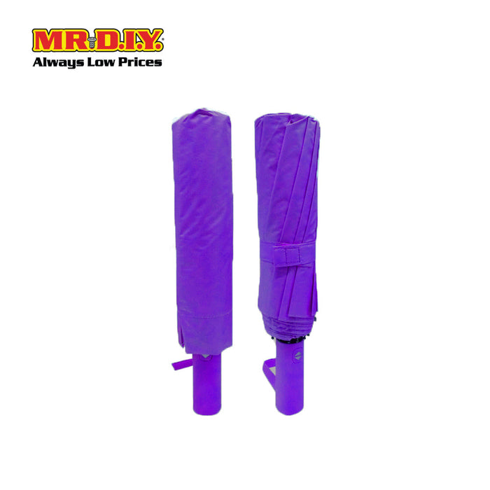 (MR.DIY) 12 Ribs Automatic Folding Large Umbrella - Purple - Color Series