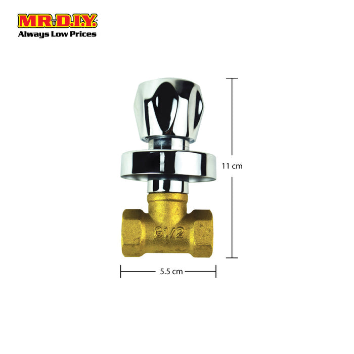 (MR.DIY) Brass Concealed Stop Cock Valve (1/2")