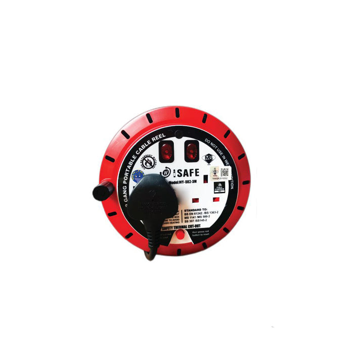 (MR.DIY) Cable Extension Reel 2 Gang Socket [1.25mm] (7m)