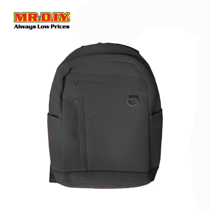 (MR.DIY) Plain Casual Shoulder Backpack  - BLACK - Color Series