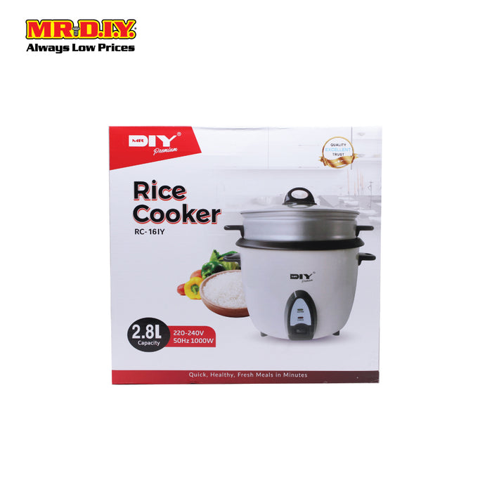 (MR.DIY) Rice Cooker With Steamer 2.8L