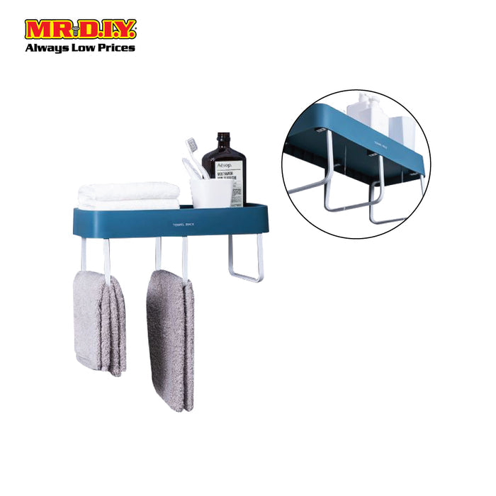 (MR.DIY) Wall-Mounted Bath Rack-Cyan
