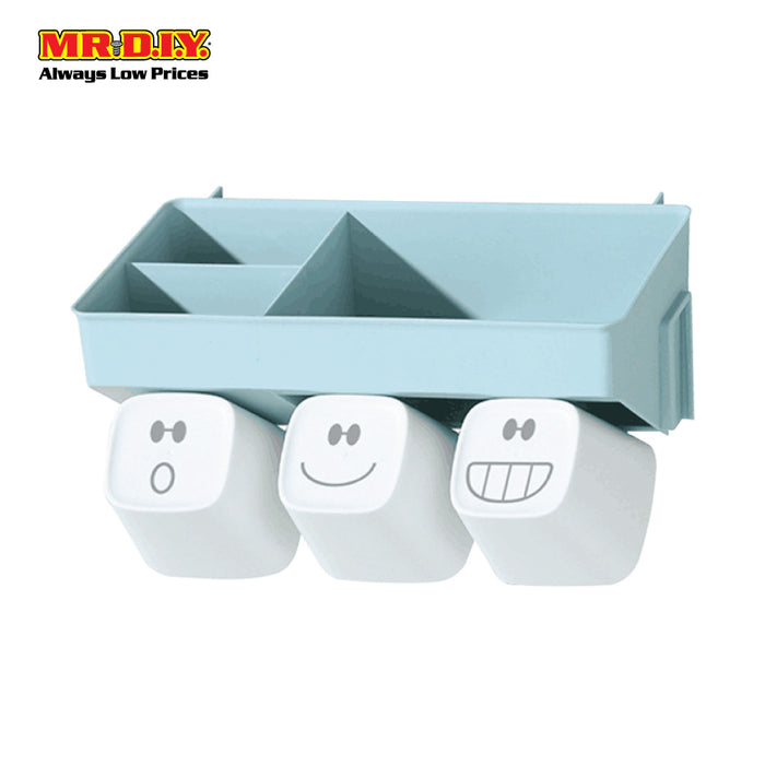 (MR.DIY) Wall-Mounted Toothbrush Holder-Cyan