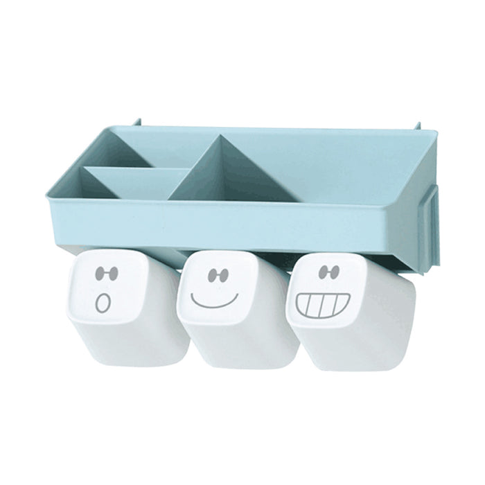 (MR.DIY) Wall-Mounted Toothbrush Holder-Cyan