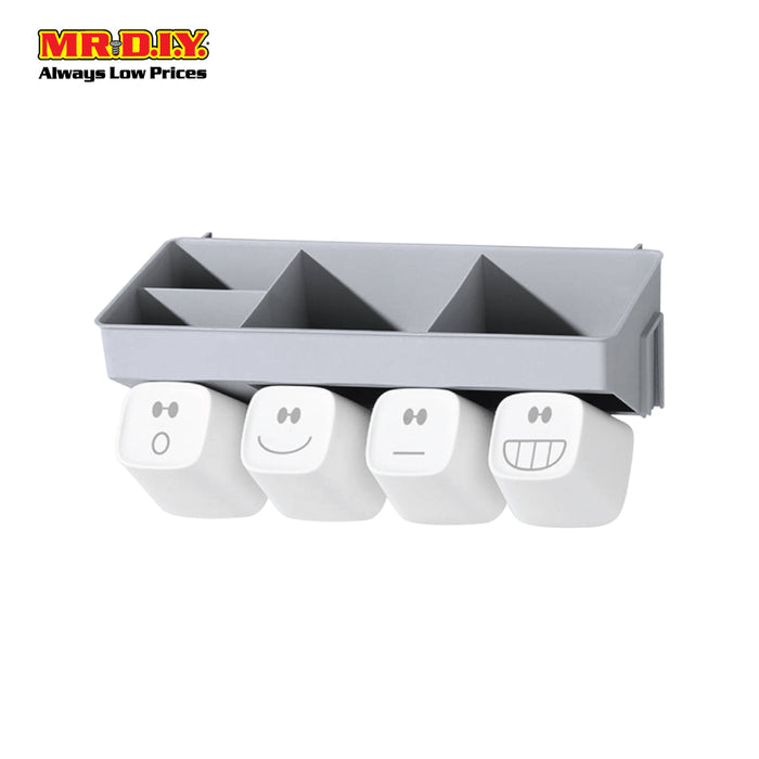 (MR.DIY) Wall-Mounted Toothbrush Holder-Grey