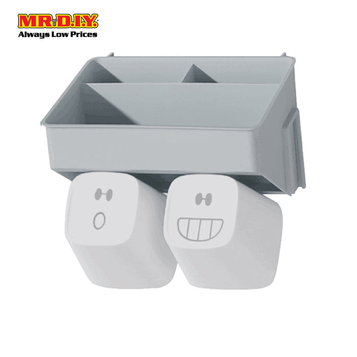 (MR.DIY) Wall-Mounted Toothbrush Holder-Grey