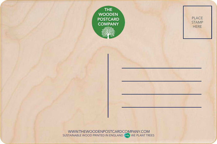 My Marvellous Mum Wooden Postcard