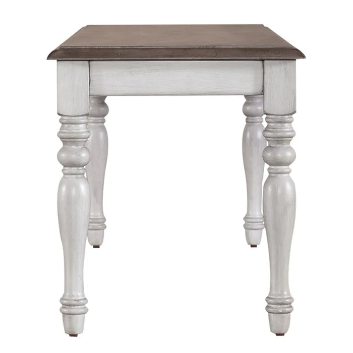 Ocean Isle Bench (RTA) in Antique White with Weathered Pine image