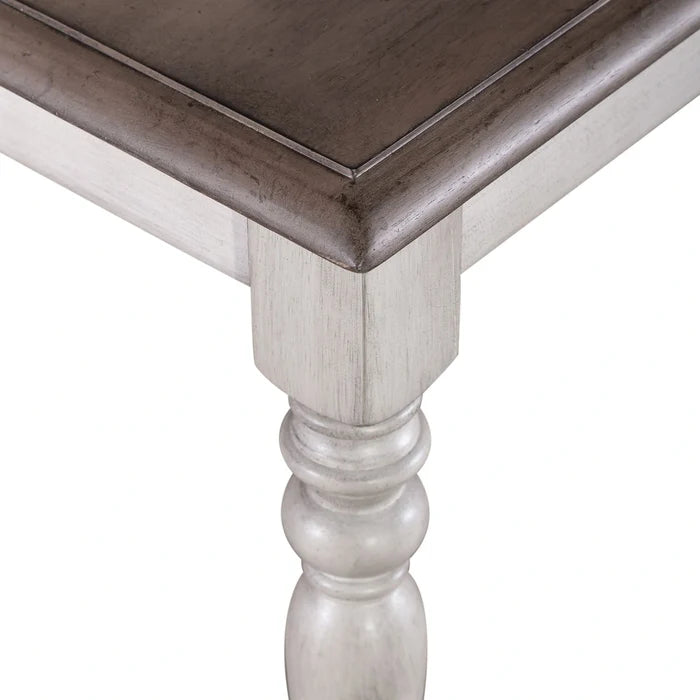 Ocean Isle Bench (RTA) in Antique White with Weathered Pine image